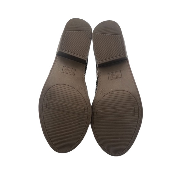 Time And Tru Brown Cream Snakeskin Print Ankle Booties Size 8 1/2 Women's - Picture 8 of 9